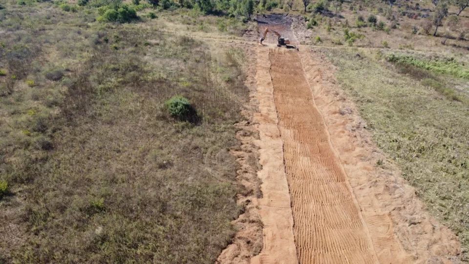 Newly formed accessed road in phase 1
